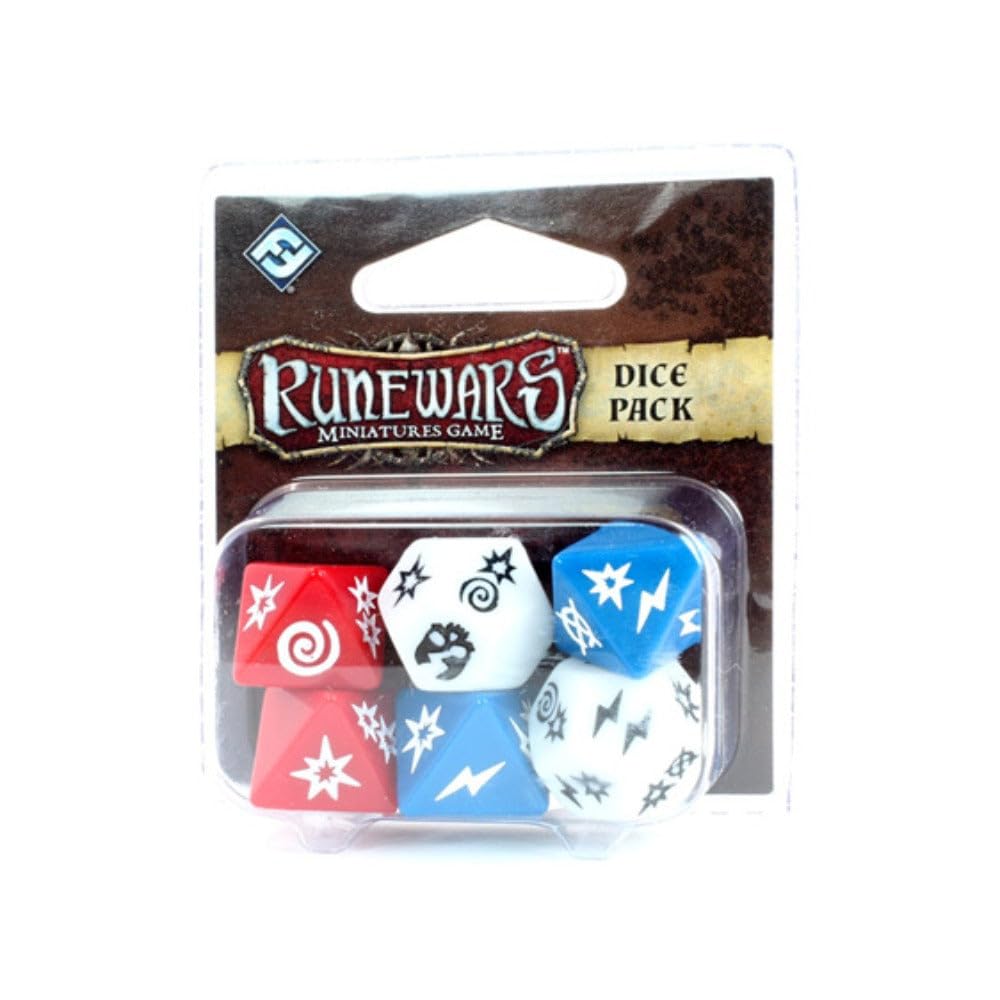Dés RuneWars Miniatures Game solution lancers lents sur table