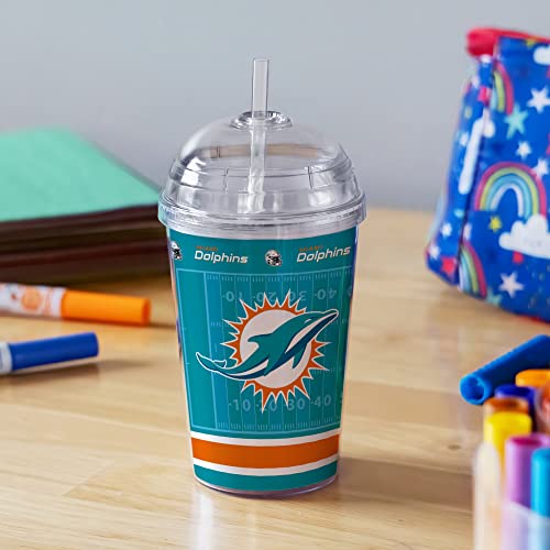 Image of Rico Industries NFL Football Rookie of The Year 12oz Acrylic Tumbler, Youth Tumbler with Swirly Straw