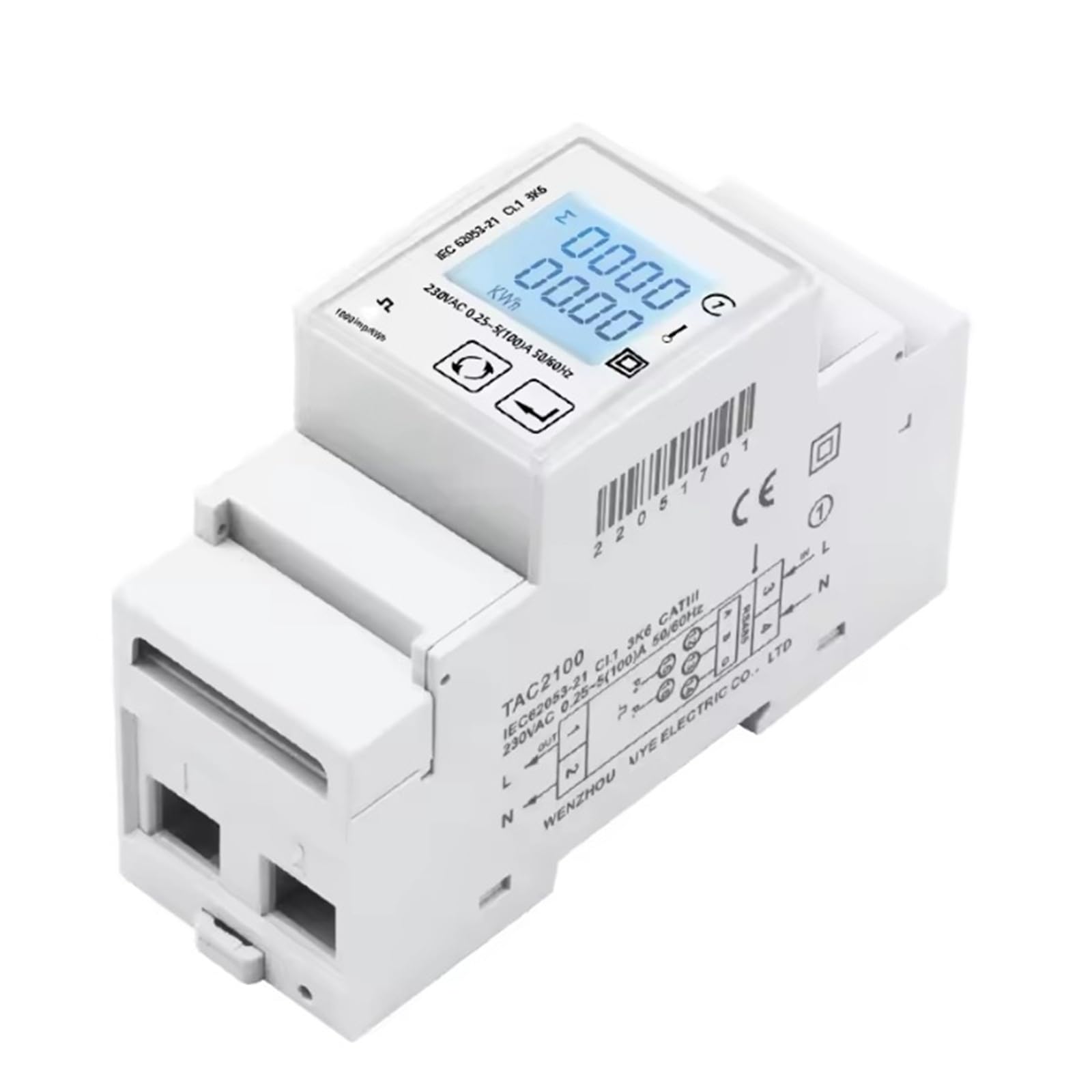Misuratore multifunzione Contatore di Energia Monofase 100A 230V Con RS485 | Uscita a impulsi 1000imp/Kwh for contatore di energia solare fotovoltaico SCADA