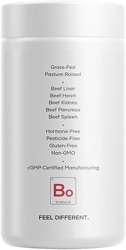 Vista 9 de Codeage Suplemento de órganos de carne alimentada con pasto – Suplementos glandulares – Liofilización, no desgrasado, hígado desecado, corazón