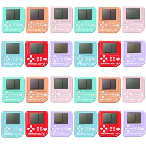 Sinikoro 24 Pack Video Game Party Favors for Kids Video Game Keychain Video Game Birthday Party Supplies
