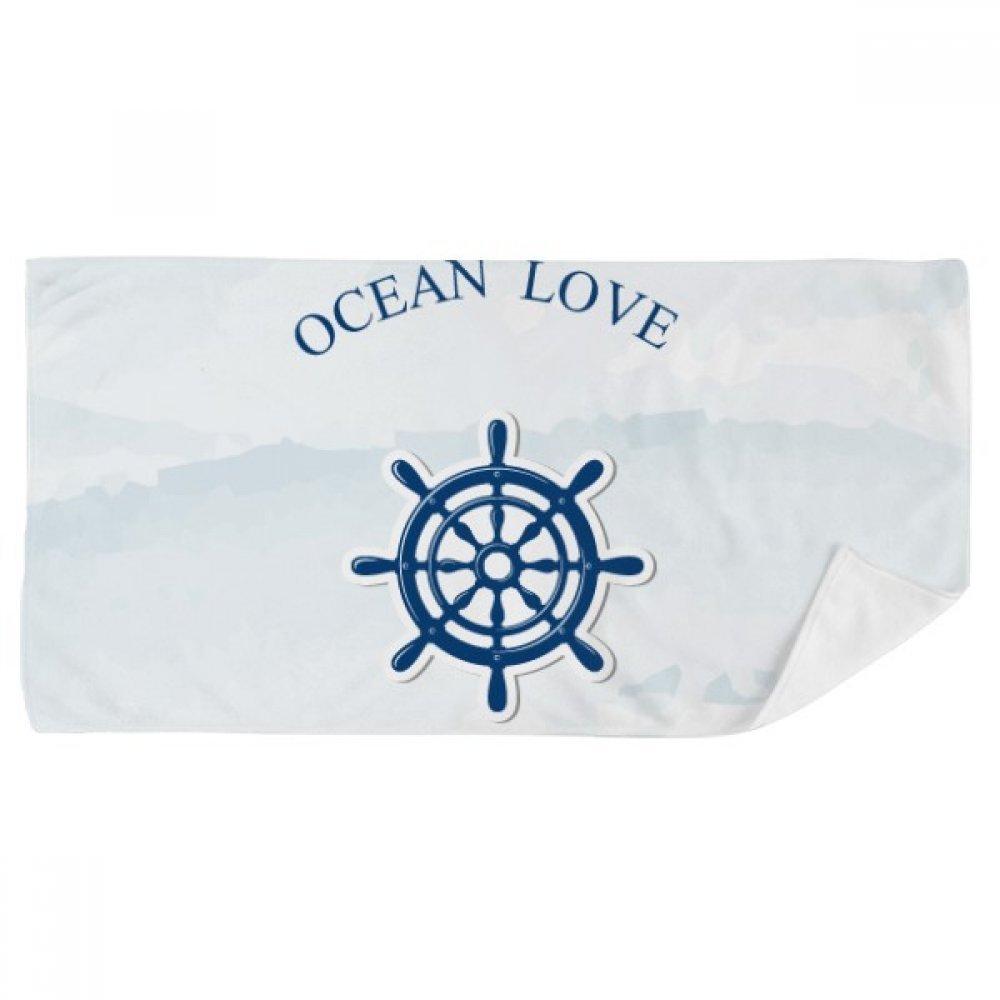 Doux gant de toilette voile bleue serviette de bain apaisante mer