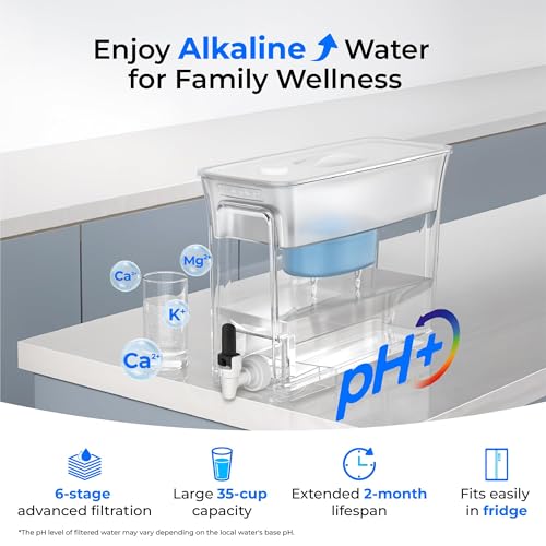 Image of Waterdrop WFD-40W-L-A Water Filter Dispenser, Alkaline Filtration, White