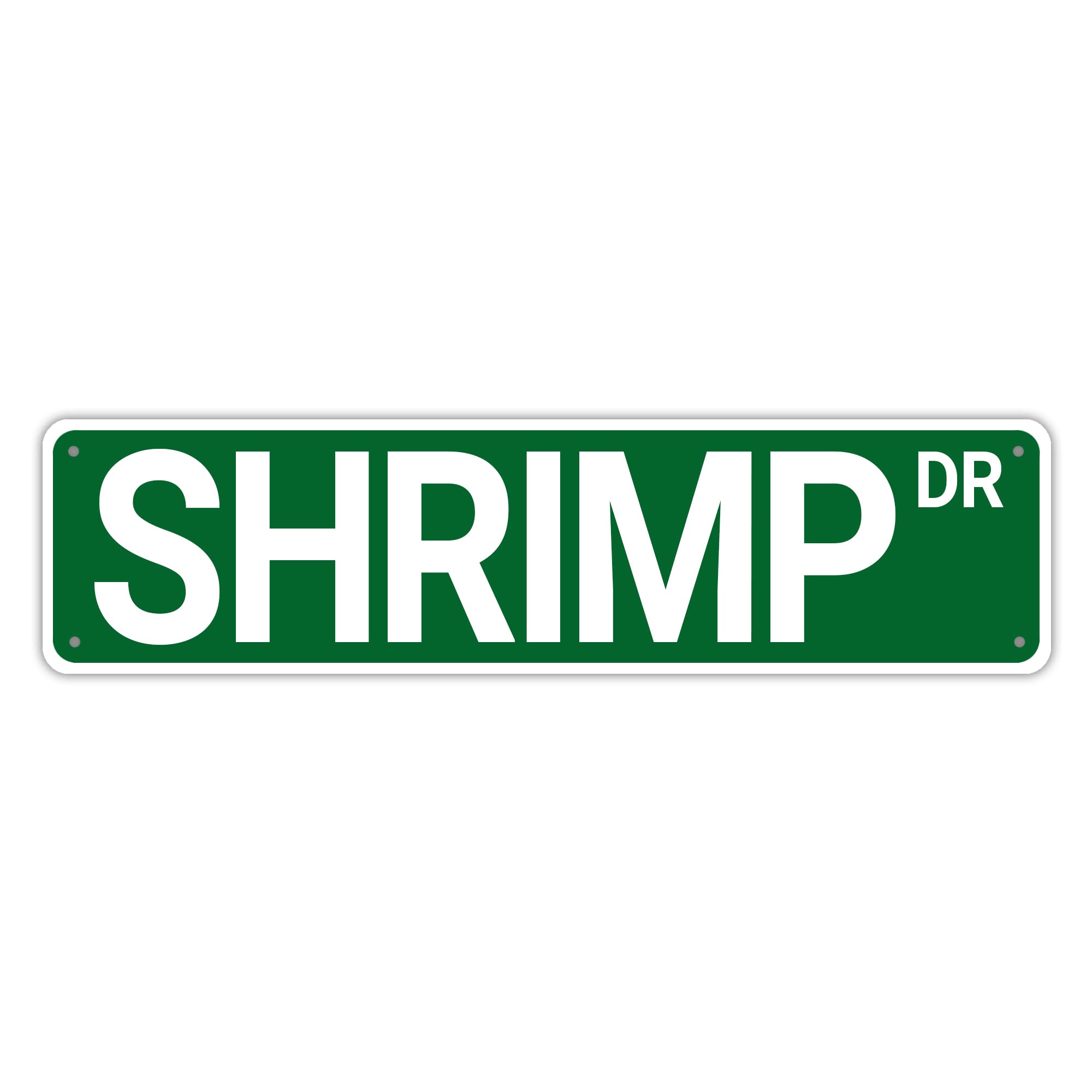 Shrimp Dr Retro Tin Signs Aluminum Metal Sign for Home Kitchen Living Room Garden Wall Yard Pub Club Decor 4x16 Inch