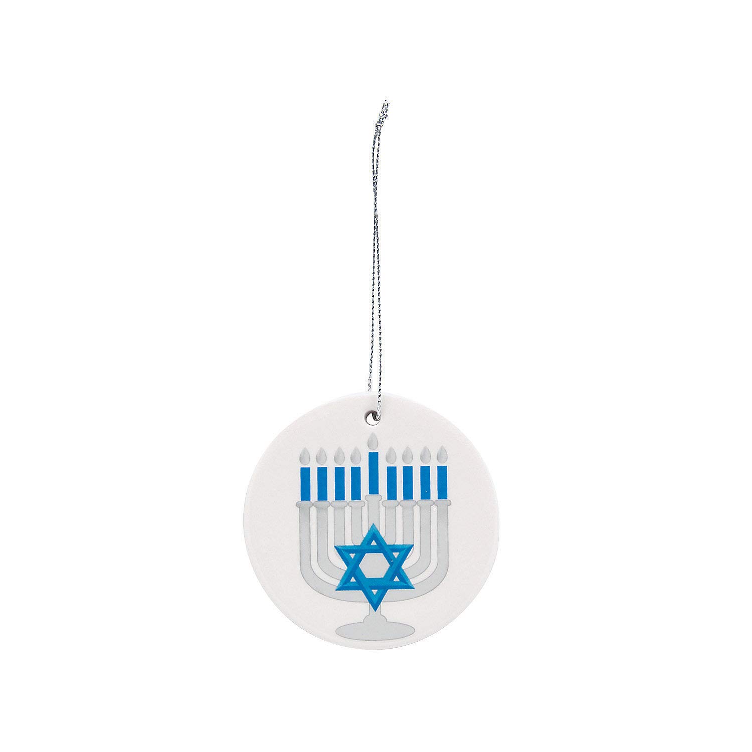 Hanukkah Menorah Ornament - Home Decor - 12 Pieces