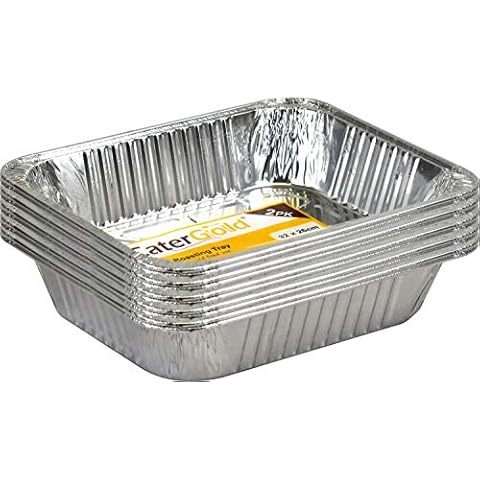 Catergold Rectangular Disposable Aluminium Trays 2PK Cover