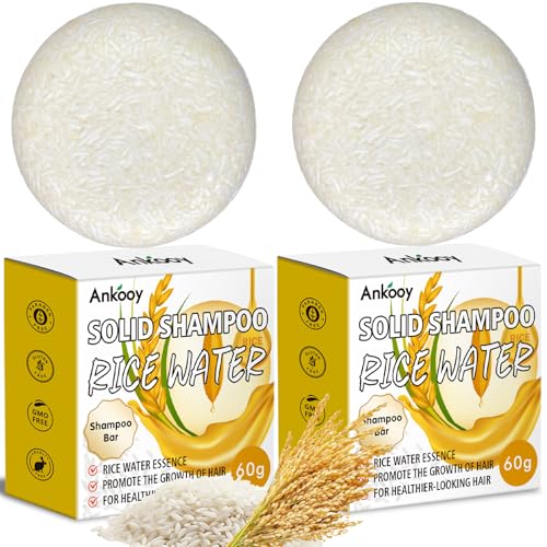Rice Water Shampoo Bar for Hair Growth (2 Pack)