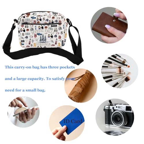 Vampire TV Show Inspired Crossbody Purse Bag TVD Enthusiasts Carry-on Bag Vampire Gift Mystic Falls Virginia Est 01864 Gift (MysticHengCrossS)4