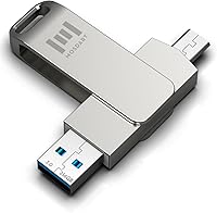 Vista 15 de MOSDART ExFAT - Memoria USB C 3.2 de 64 GB de velocidad rápida C y A, con llavero e indicador LED, para iPhone 15, 16, 17, teléfono Android, iPad