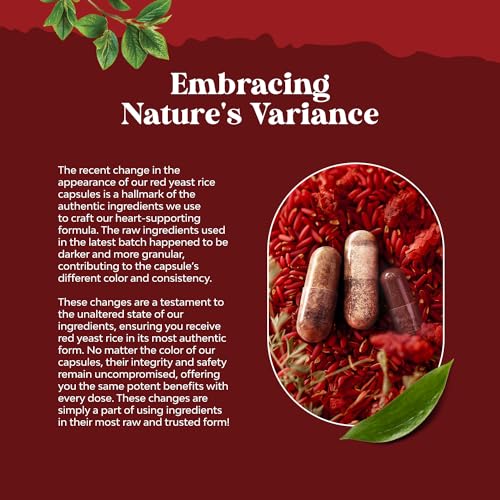 Natures Craft LE Ment - Extra Strength Red Yeast Rice 1200 Mg. Capsules With Coq10 100Mg Per Serving - Heart Health Supplement 3Rd Party Tested Vegan Non-Gmo & Citrinin-Free thumb #5