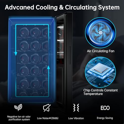 KingChii BCW-51A 18-Bottle Compact Wine Fridge