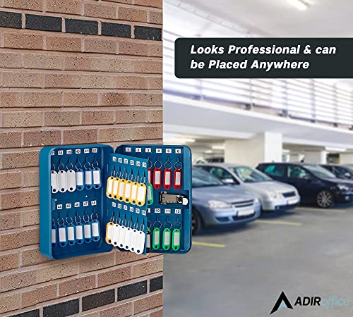 Adiroffice Combination Lock Keys Cabinet Security Storage Box Organizer Holder Locked Key Box Wall Mount Steel 48 Slots #TOP4