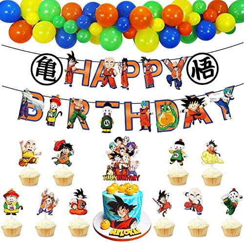Decoración de Globos de Fiesta de Super Saiyan, Decoración de Fiesta de Cumpleaños para Niños,...