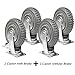 tonchean 8 Inch Heavy Duty Casters Wheels Set of 4, 2314 Lbs Capacity Industrial 360° Swivel Anti-Skid Plate Casters Castor Wheels for Cart, Trolley, Workbench, Furniture (2 with Brake and 2 Without)