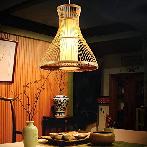 Lampe de plafond bambou e27 solution d'éclairage apaisant pour salon et véranda - 4