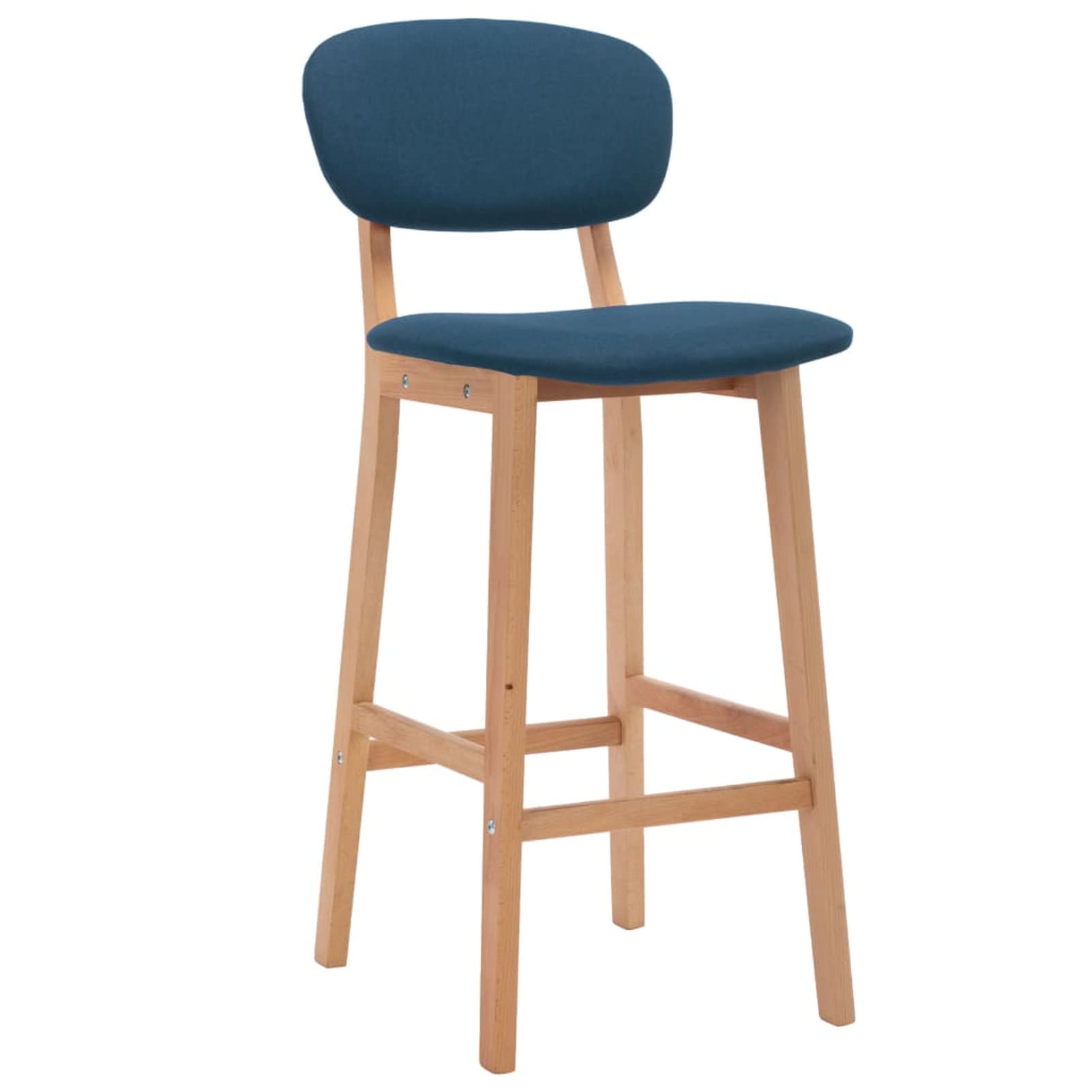 Homgoday Taburetes de bar, 2 unidades, azul de tela, silla de oficina, silla de oficina, silla de escritorio para salón o dormitorio