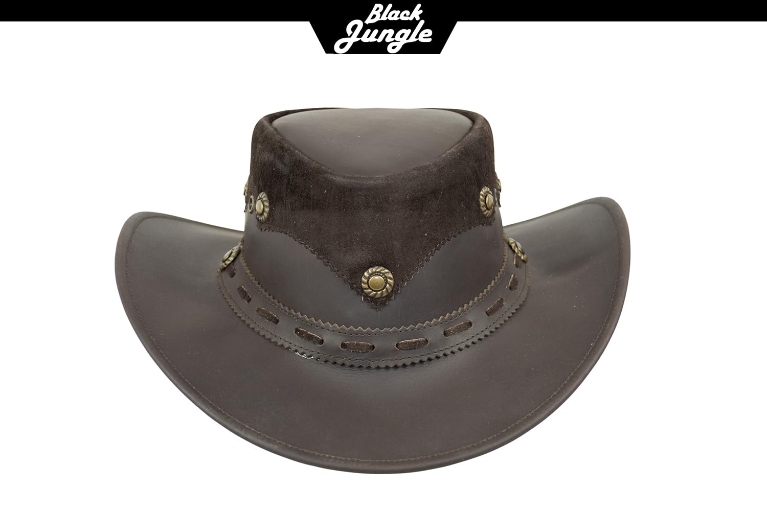 Black Jungle PENTLAND Cappello in Pelle, Cappello Occidentale, Australia, Cappello da Cowboy (Marrone, XXL)