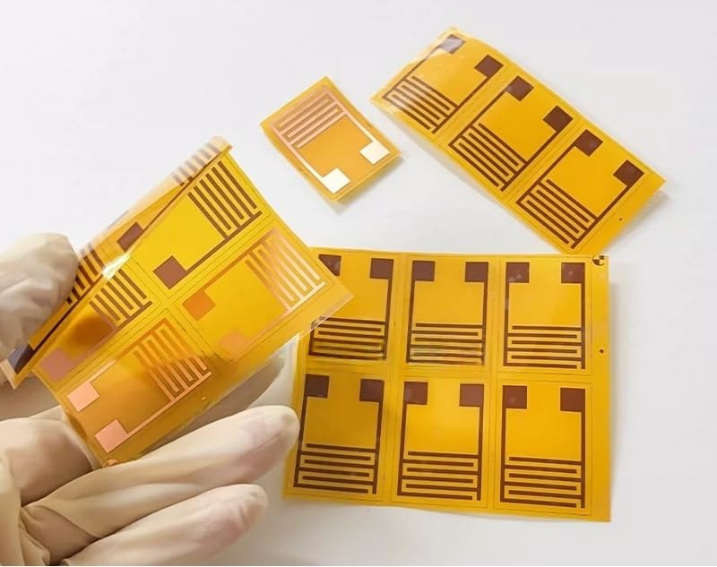 Elettrodo interdigitato flessibile placcato oro IDE for biosensore indossabile con rilevamento 'umidità 1 PZ(Finger Width/Spacing 60μm 10x10mm)