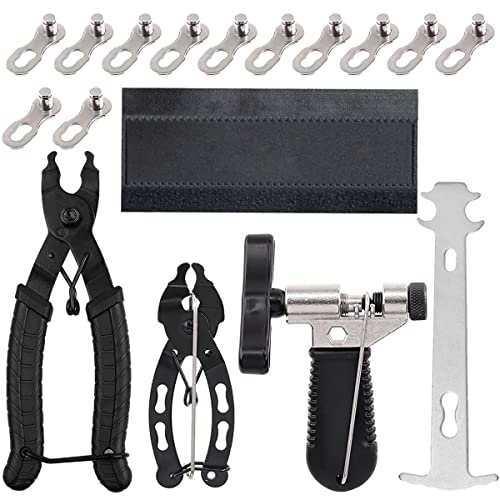 EDIONS Kit de réparation de chaîne de vélo, pince à chaîne de vélo, outil de chaîne de vélo, testeur de chaîne de vélo, kit d'outils de réparation