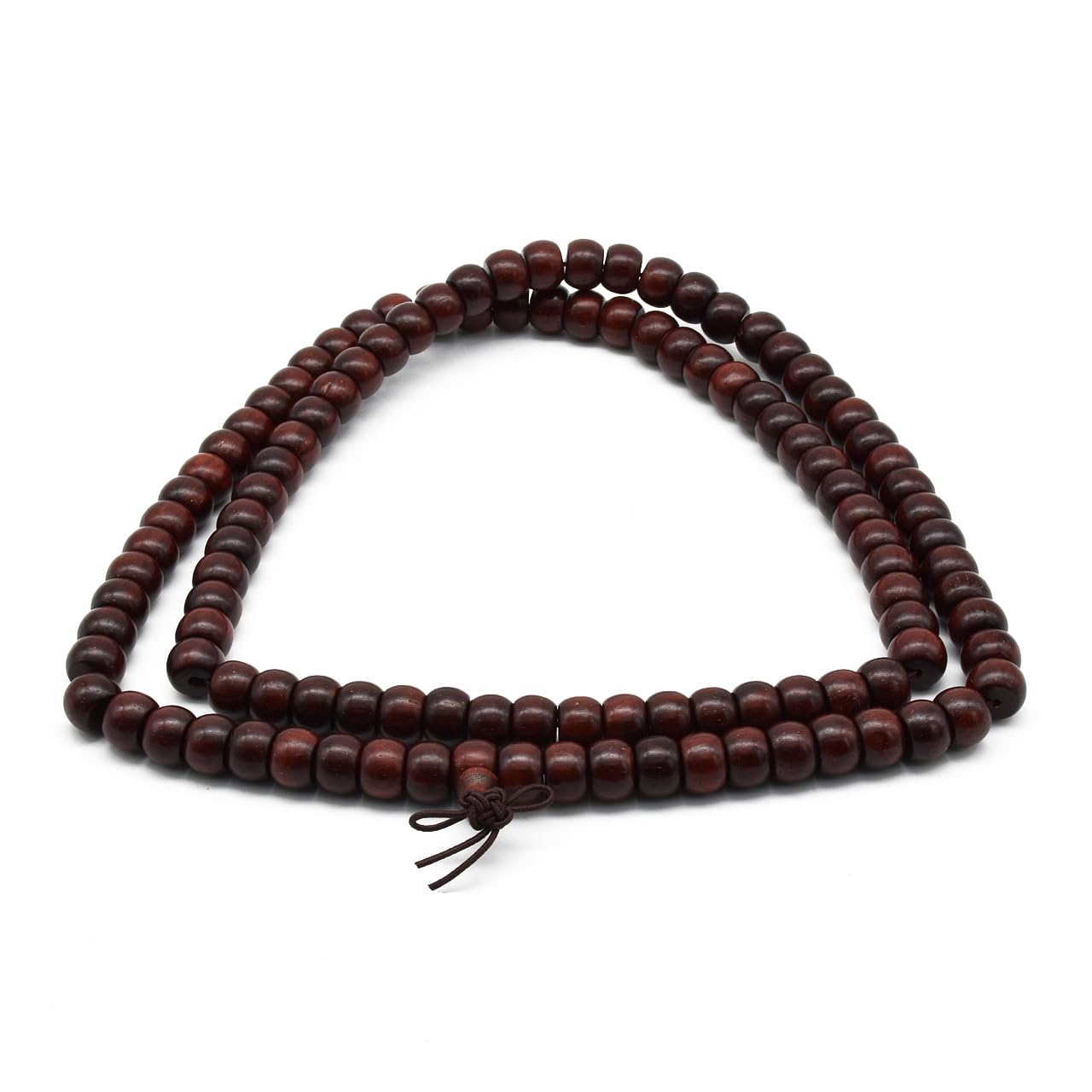 Bracciale Unisex in Legno di Sandalo Rosso Africano Naturale, Perline da Preghiera, Buddismo Tibetano, Meditazione, Collana Mala, Yoga.