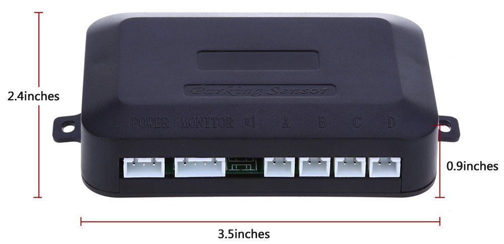 Sconosciuto 4 sensori di parcheggio inglese voce auto allarme auto retromarcia detector digitale LCD Display e Step-Up Alarm monitor System