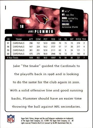 Miniatura 2 de 2001 Upper Deck Victory #1 Jake Plummer NFL Football Trading Card