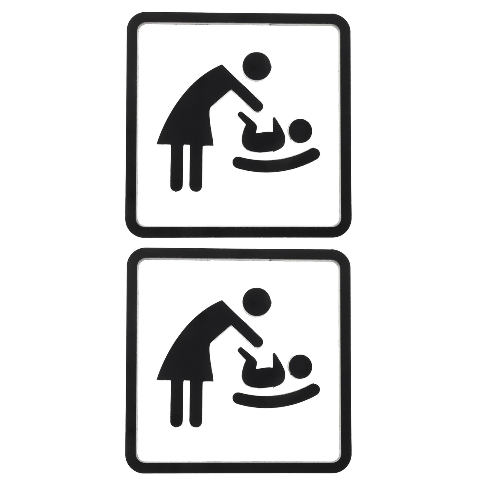 2er-Set Schilder für Wickelbereiche – Selbstklebende Etiketten für Wickeltische – Wand- und Türschilder für Toiletten, geeignet für öffentliche Einrichtungen, Hotels,