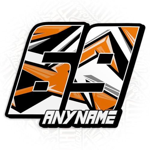 Custom Racing Number Name Stickers Decals - Customized Waterproof Durable