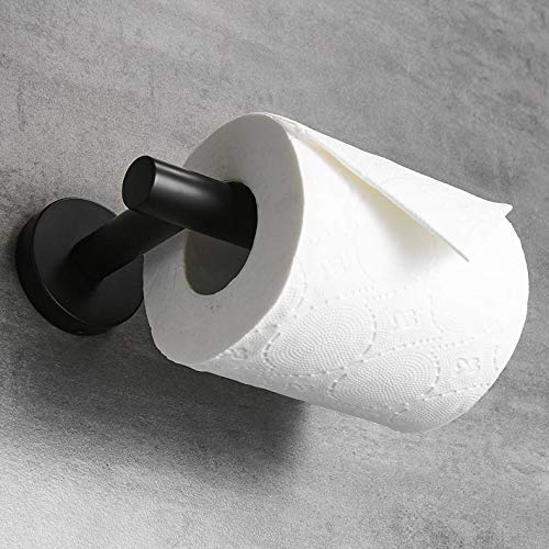 Uchwyt na papier toaletowy Uchwyt na papier toaletowy do łazienki Czarny ścienny stojak na chusteczki higieniczne Stal nierdzewna Półka do przechowywania ręczników kuchennych (