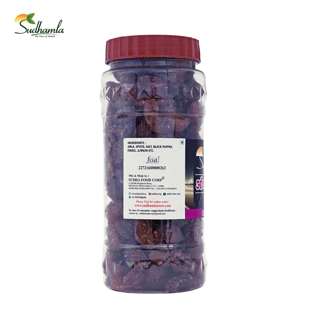 Sudhamla Organic Dried Sweet Amla Candy - 100 gm | Natural Gooseberry Treat | Premium Export Quality, Low Processed, No Artificial Additives | Pure & Wholesome Amla Candy in Jar 1