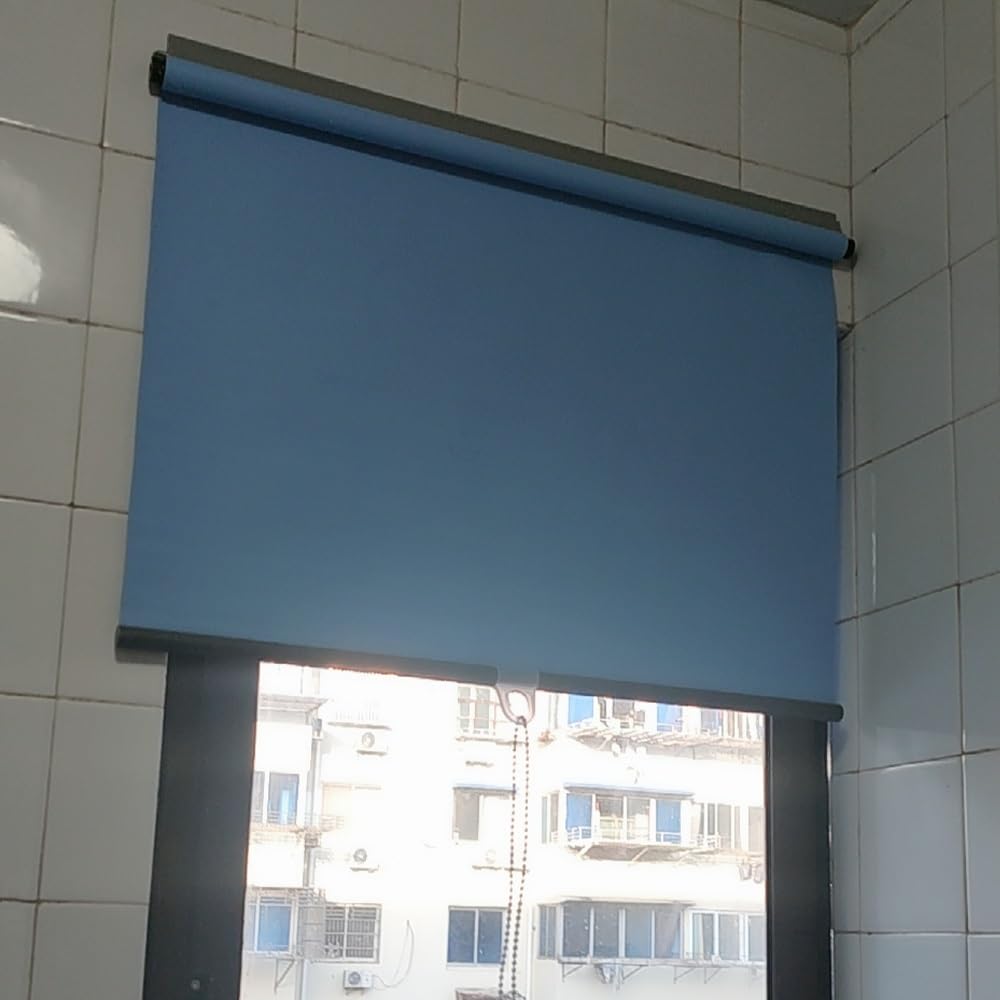 Store à rouleau occultant sans fil, isolation thermique, imperméable, à ressort avec arrêt spontané, autocollant et léger pour chambre à coucher, bureau, véhicule récréatif pour portes coulissantes