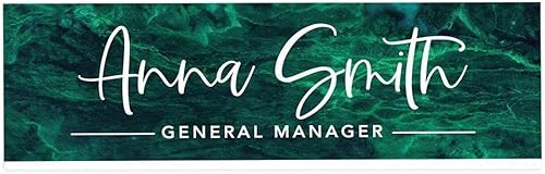 Vista 72 de Andaz Press Placa de nombre de escritorio de oficina, diseño floral de melocotón rubor personalizado para el hogar, escritorio, profesor, jefe