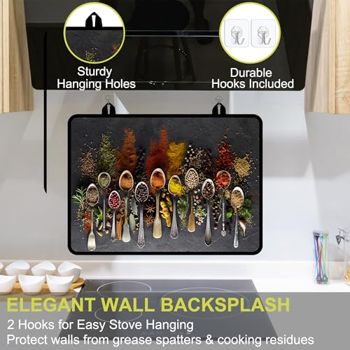 Image of Stove Top Covers for Electric Stove, Glass Stove top Cover 28 inchx 20 inch
