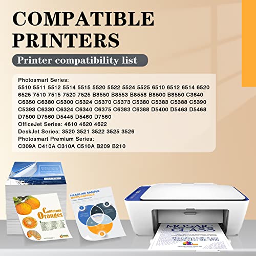 Clorisun 564 564Xl Black Ink Cartridge Compatible Replacements For Hp 564 564Xl Photosmart 5520 6520 7520 5510 6510 7510 7525 B8550 Premium C309A C410A Officejet 4620 Deskjet 3520 Printer (6 Black) #TOP2