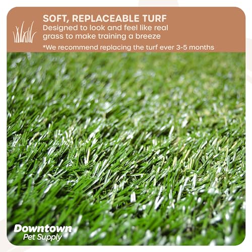 Premium Pet Dog Pee Turf Bathroom Relief System, Durable Weather Proof, Synthetic Grass, Housebreaking, Portable, Easy to Clean, Non-Toxic, Perfect for Indoor & Outdoor (20 x 30 inches, 50.8 x 76.2 cm - 3 layers) by Downtown Pet Supply - Image 4