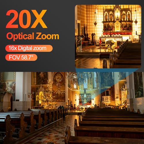 Image of HDMI 4K AI Humanoid PTZ Camera & Auto Face Tracking, 20X Optical Zoom, Video Conference Room Camera, USB HDMI IP POE Work with Vmix, Zoom, OBS