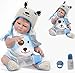 ZIYIUI 20 Pollici 50cm Bambole Reborn Maschio Silicone per Tutto Il Corpo Vita Reale Realistico Fatto a Mano Ragazzo Addormentato Manichino Regali di Natale Reborn Bambola Doll