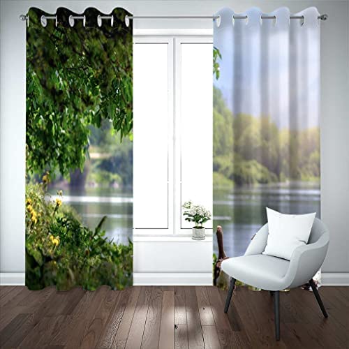 Winterliche Waldlandschaft Vorhang Blickdicht - 2-teilig 150x166 Cm