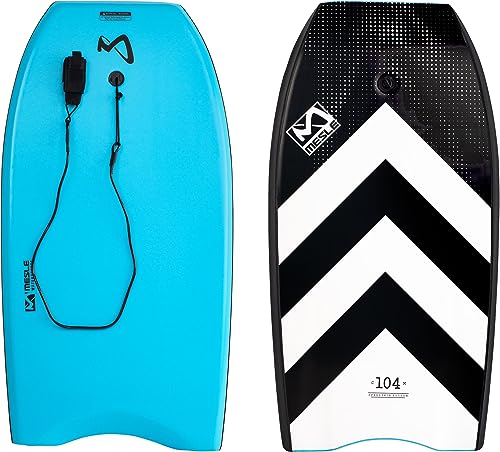 Mesle Bodyboard Speed ​​Skin, for children & adults up to 100 kg, large swimming board for surfing & wave riding on the beach, for beginners & advanced users