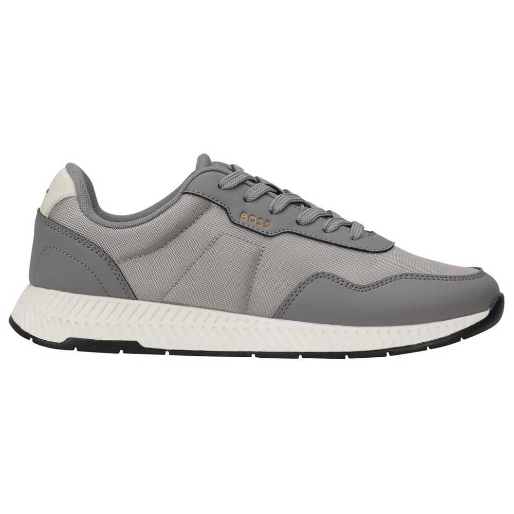 BOSS Men's Titanium Runn Lowtop Trainers with Textured Upper Size, Open Grey, 7 UK