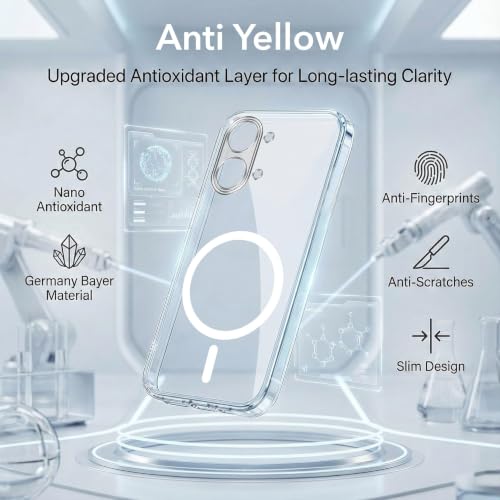 Image of Jkobi Lifetime Anti-Yellow MagSafe Compatible Clear Back Case Cover for Poco X8 Pro Max 5G (Sleek Hard Crystal | Shockproof and Camera Protection)