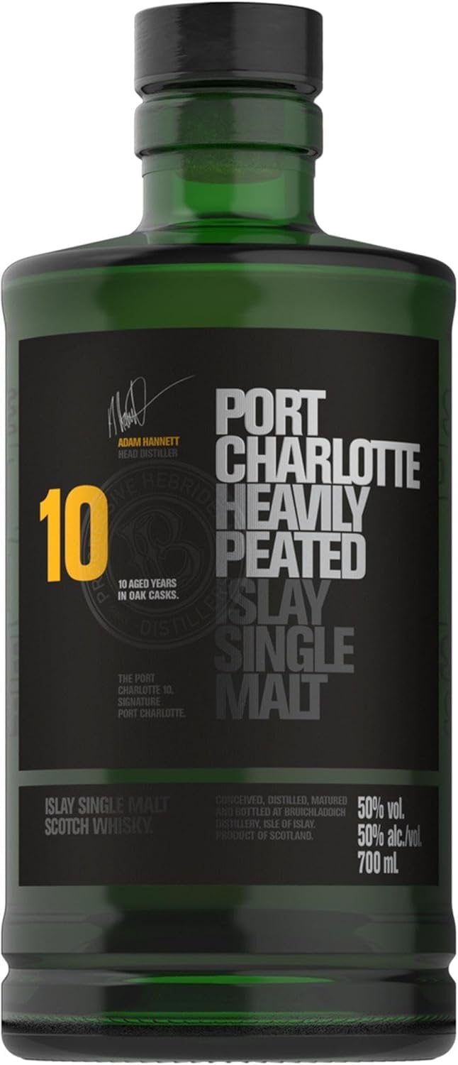 Port Charlotte 10 Years Whisky mit 50% vol. (1 x 0,7l) | Scotch Single Malt Whisky | Würziger Single Malt von der schottischen Insel Islay