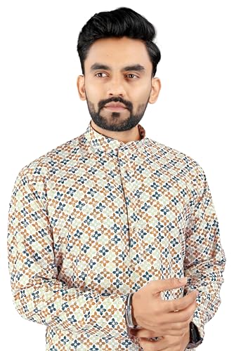 Image of Trustous Kurta Pyjamas set for Mens | Pyjamas with kurta PRINTED and classis look |KURTA Pyjamas SET