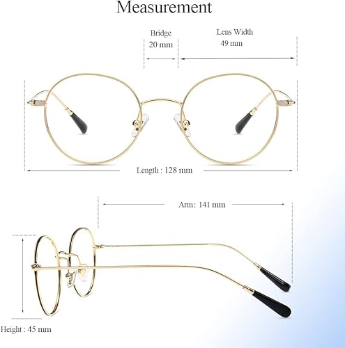 Miniatura 4 de Firmoo Aviator - Lentes de lectura para mujereshombres, bloqueo de luz azul para pantallas digitales, protección UV, marco de metal ligero de