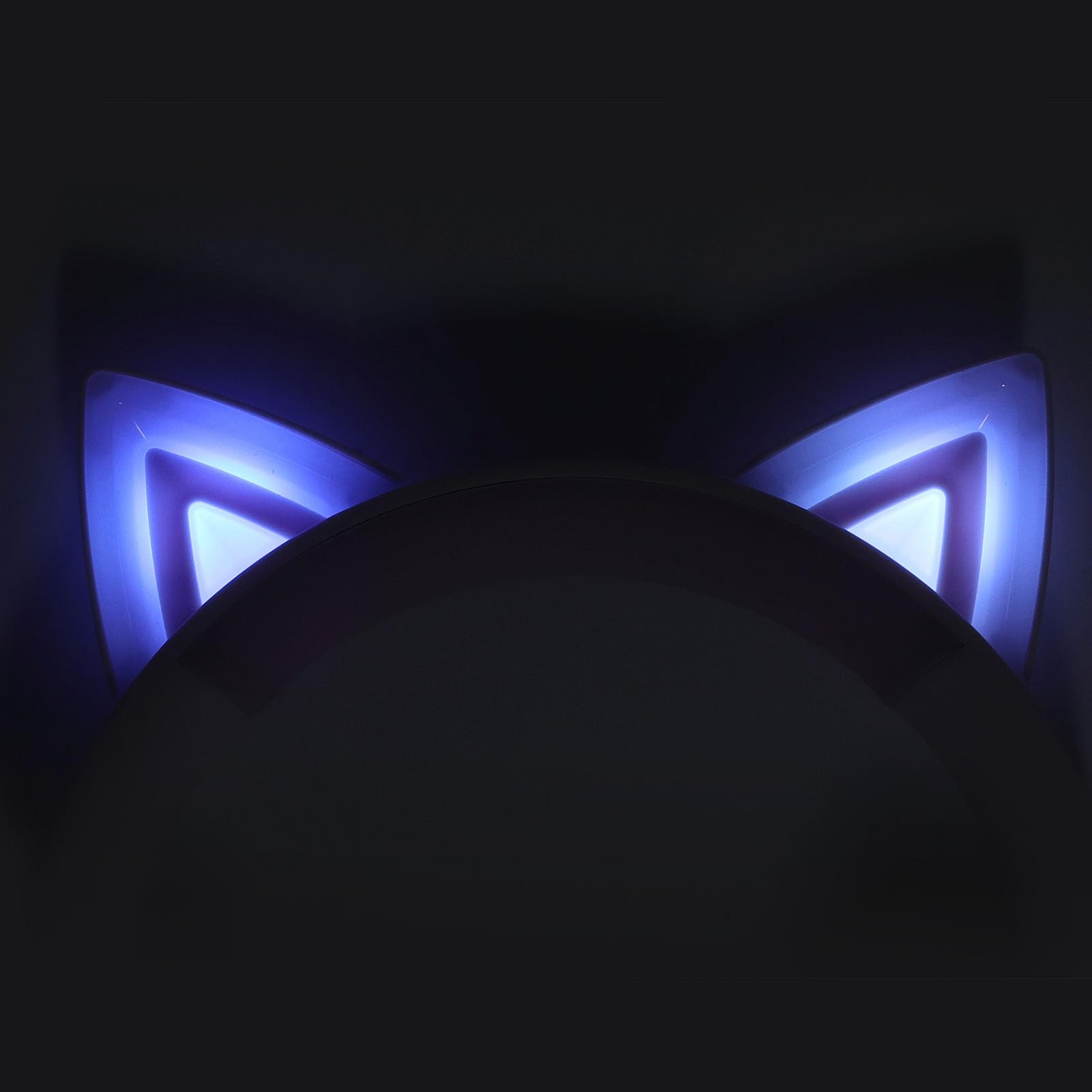 Cuffie Cat Ear con luci LED Wireless Bluetooth 5.4 e cablato 3.5mm AUX Cuffie da gioco pieghevoli con microfono e controllo volume per bambini Adolescenti Adulti (Viola)