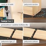Wolfcraft 4650000 Listwa Kołkowa, Wielokolorowy