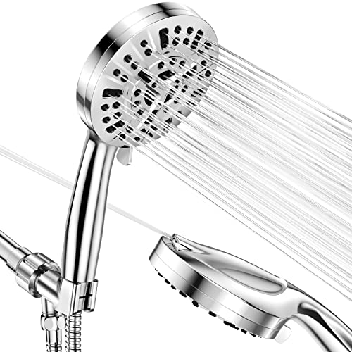 JiaSifu 10-Mode Handheld Shower Head Set, High Pressure Shower Head with 59” Stainless Steel Hose and Adjustable Brass Bracket, All Chrome Finish(Model: US-14591) JiaSifu 10-Mode Handheld Shower Head Set, High Pressure Shower Head with 59” Stainless Steel Hose and Adjustable Brass Bracket, All Chrome Finish(Model: US-14591)