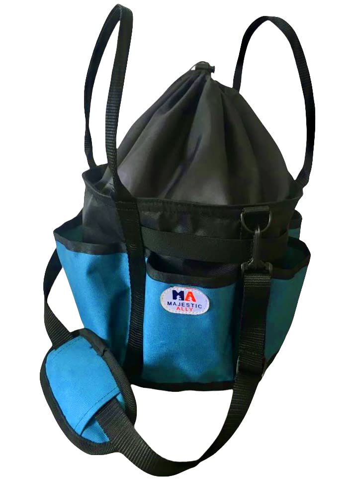 Majestic Ally horse Grooming Organizer Tote Bag (Hurricane Blue) - Image 4