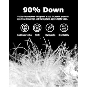 Venustas womens long heated down jacket with battery electric puffer jacket with 90 duck down for outdoor camping skiing  urban country home decor