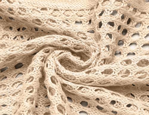 Image of Zeagoo Women's 2026 Summer Crochet Lightweight Cardigan Short Sleeve Boho Kimono Oversized Open Front Sweater Tops